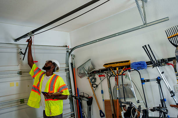 Professional Garage Door Roller Replacement technician working in Piney Mountain, VA